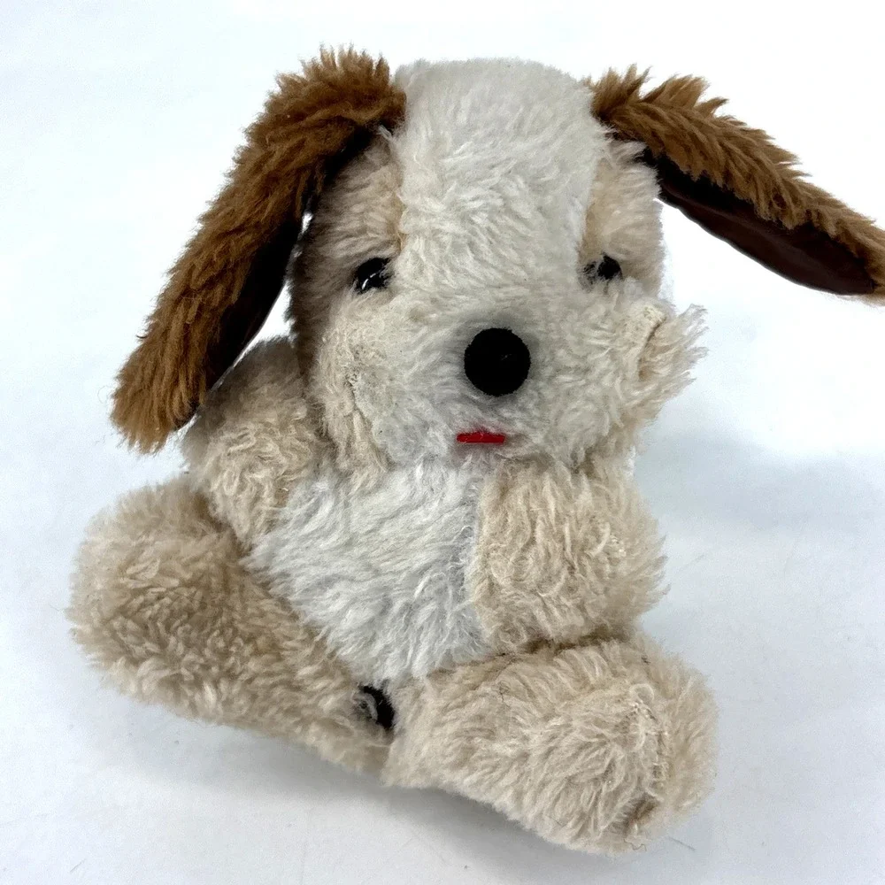 Vintage Gund 1976 Creation Plush Dog‎ Puppy Tan Brown Tongue Out Sits Animal 5